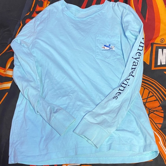 Vineyard Vines Light Blue Long Sleeve Tee - Picture 1 of 4